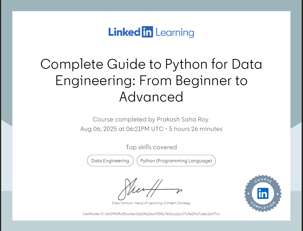 Certification 2